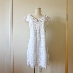 Hatley women summer Eyelet Shift Dress - White size small